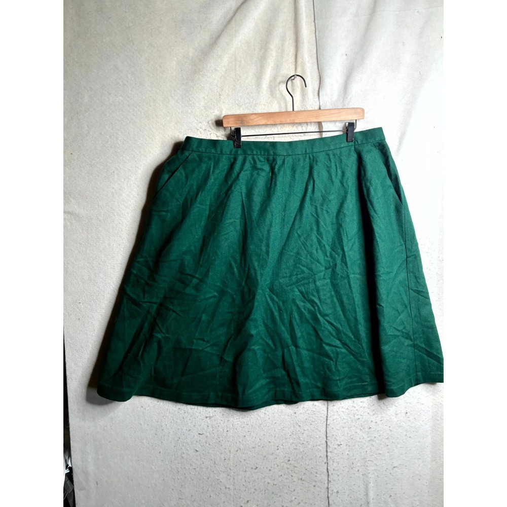 Koret A-Line Skirt Womens 24W Pure Wool Back Zip Classic Office Dark Academia